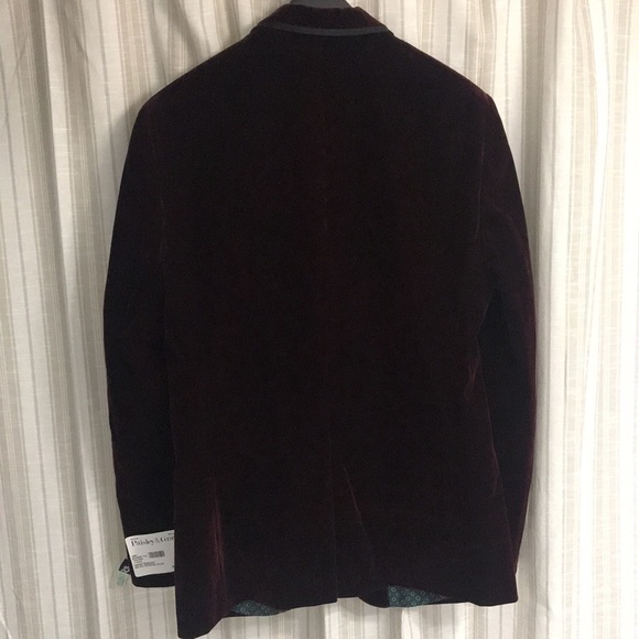 Paisley and Gray Burgundy Sport Jacket - Picture 3 of 4